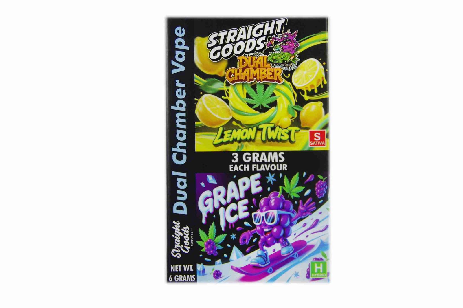 lemon twist and grape ice Buy Straight Goods - Dual Chamber Vape - Lemon Twist + Grape Ice (3 Grams + 3 Grams) at BudExpressNow Online Shop