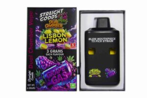Buy Straight Goods - Dual Chamber Vape - Lisbon Lemon + Grape Gas (3 Grams + 3 Grams) at BudExpressNow Online Shop
