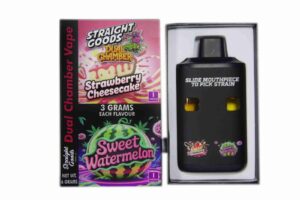 Buy Straight Goods - Dual Chamber Vape - Strawberry Cheesecake + Sweet Watermelon (3 Grams + 3 Grams) at BudExpressNow Online Shop