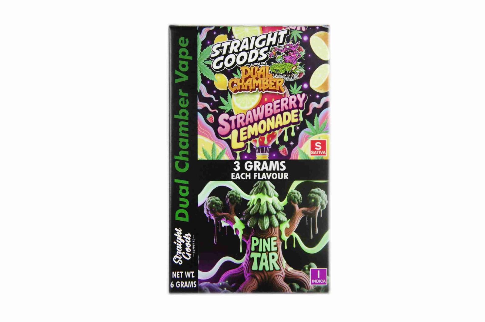 strawberry lemonade and pine tar.jpeg Buy Straight Goods - Dual Chamber Vape - Strawberry Lemonade + Pine Tar (3 Grams + 3 Grams) at BudExpressNow Online Shop