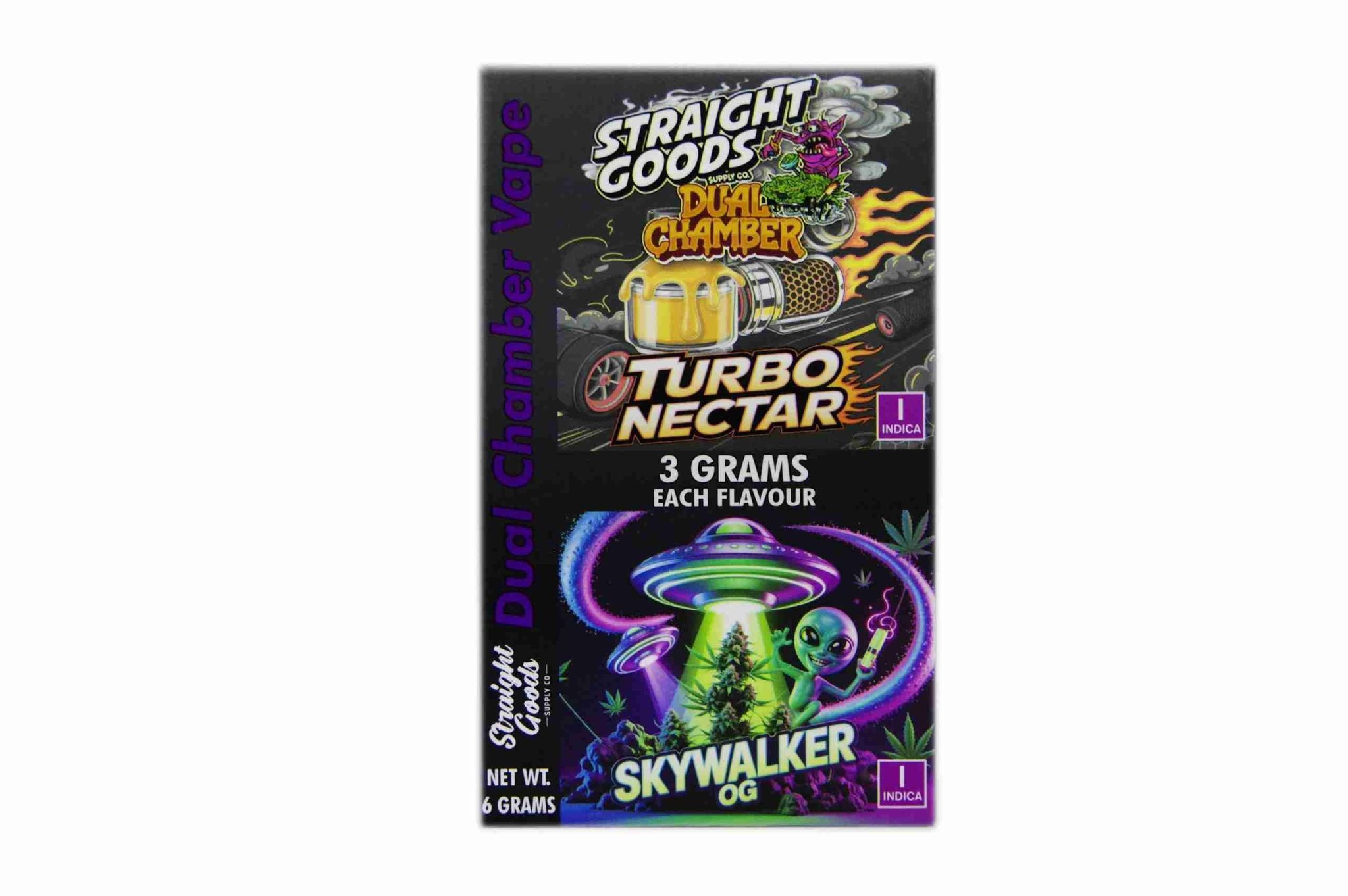 Buy Straight Goods - Dual Chamber Vape - Turbo Nectar + Skywalker OG (3 Grams + 3 Grams) at BudExpressNow Online Shop