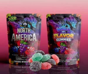 Buy Sky High Edibles - World of Flavor Gummies - North America (1200mg THC) at BudExpressNow Online Shop