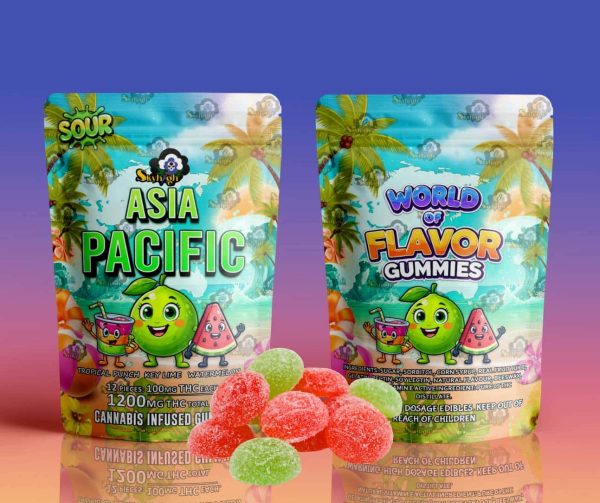 Buy Sky High Edibles - World of Flavor Gummies - Asia Pacific (1200mg THC) at BudExpressNow Online Shop