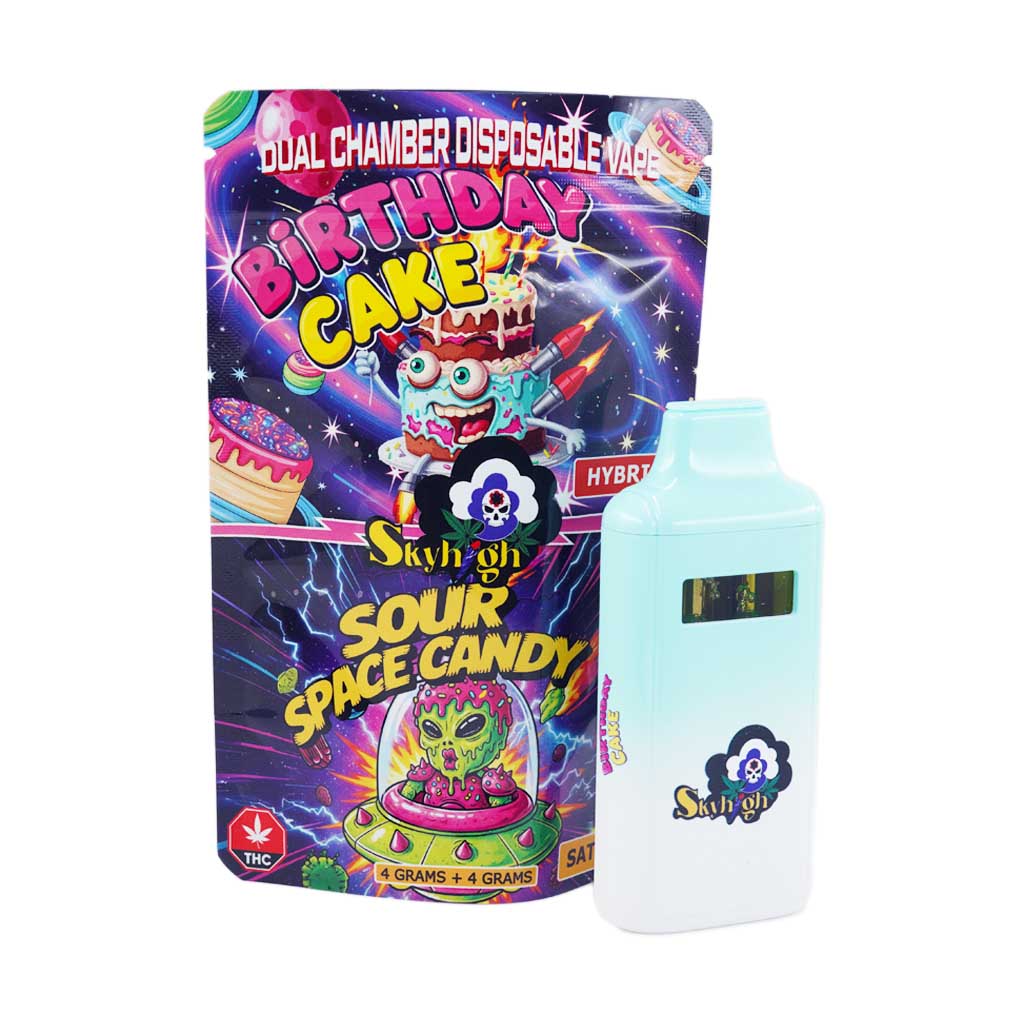 Buy Sky High Extract - Dual Chamber Vape - Birthday Cake (Hybrid) + Sour Space Candy (Sativa) - (4 Grams + 4 Grams) at BudExpressNow Online Shop