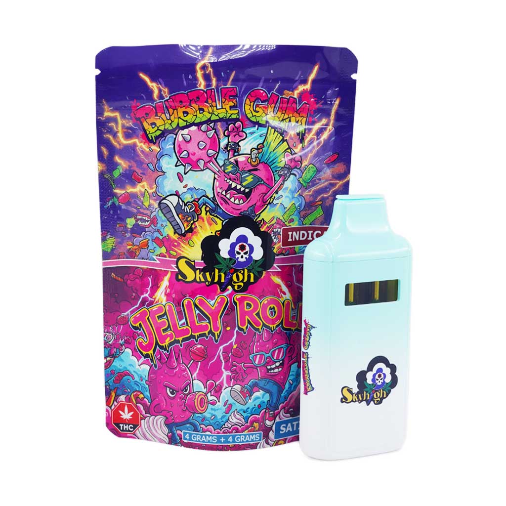 XA BUBBLEGUMXJELLYROLL SKYHIGHGVAPES Buy Sky High Extract - Dual Chamber Vape - Bubble Gum (Indica) + Jelly Roll (Sativa) - (4 Grams + 4 Grams) at BudExpressNow Online Shop