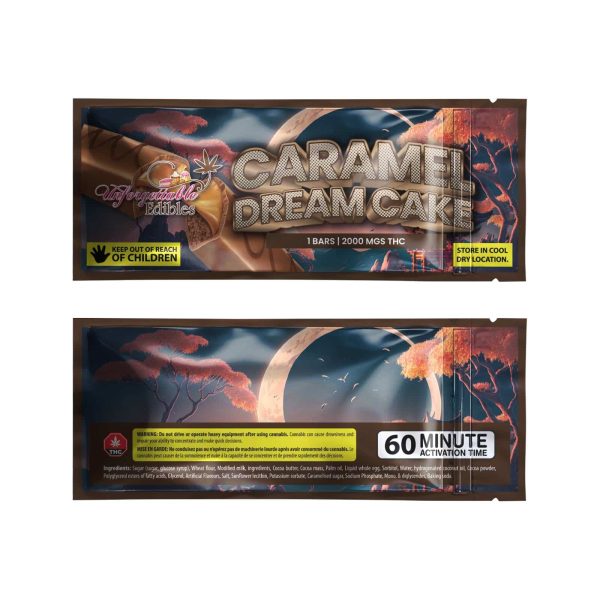 Buy Unforgettable Edibles - Caramel Dream Cake - 2000MG THC at BudExpressNow Online Shop