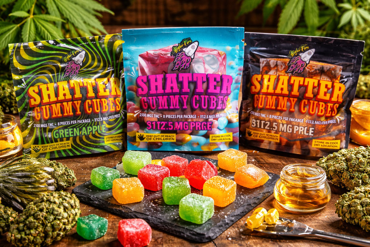 Higher Fire Extracts Shatter Gummy Cubes A Premium Edible Experience for Modern Cannabis Consumers