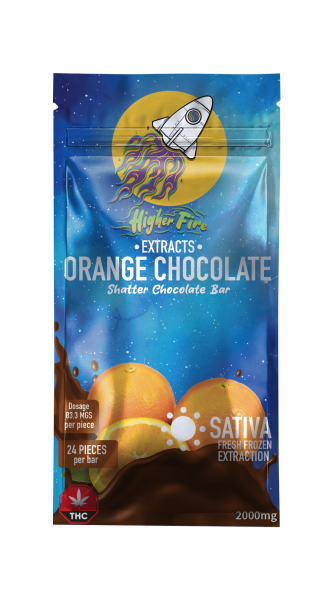 Buy Higher Fire Extracts - Shatter Chocolate Bar - Orange 2000mg THC (Sativa) at Bud Express Now Online Shop Buy Higher Fire Extracts - Shatter Chocolate Bar - Orange 2000mg THC (Sativa) at Bud Express Now Online Shop