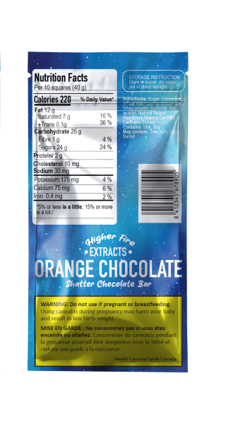 Buy Higher Fire Extracts - Shatter Chocolate Bar - Orange 2000mg THC (Sativa) at Bud Express Now Online Shop Buy Higher Fire Extracts - Shatter Chocolate Bar - Orange 2000mg THC (Sativa) at Bud Express Now Online Shop