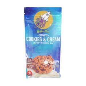 Buy Higher Fire Extracts - Shatter Chocolate Bar - Cookies and Cream 1000mg THC (Sativa) at BudExpressNow Online Shop