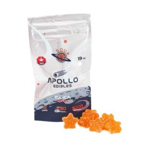 Buy Apollo Edibles - Sour Peach Shooting Stars 3000mg THC Indica at BudExpressNow Online Shop