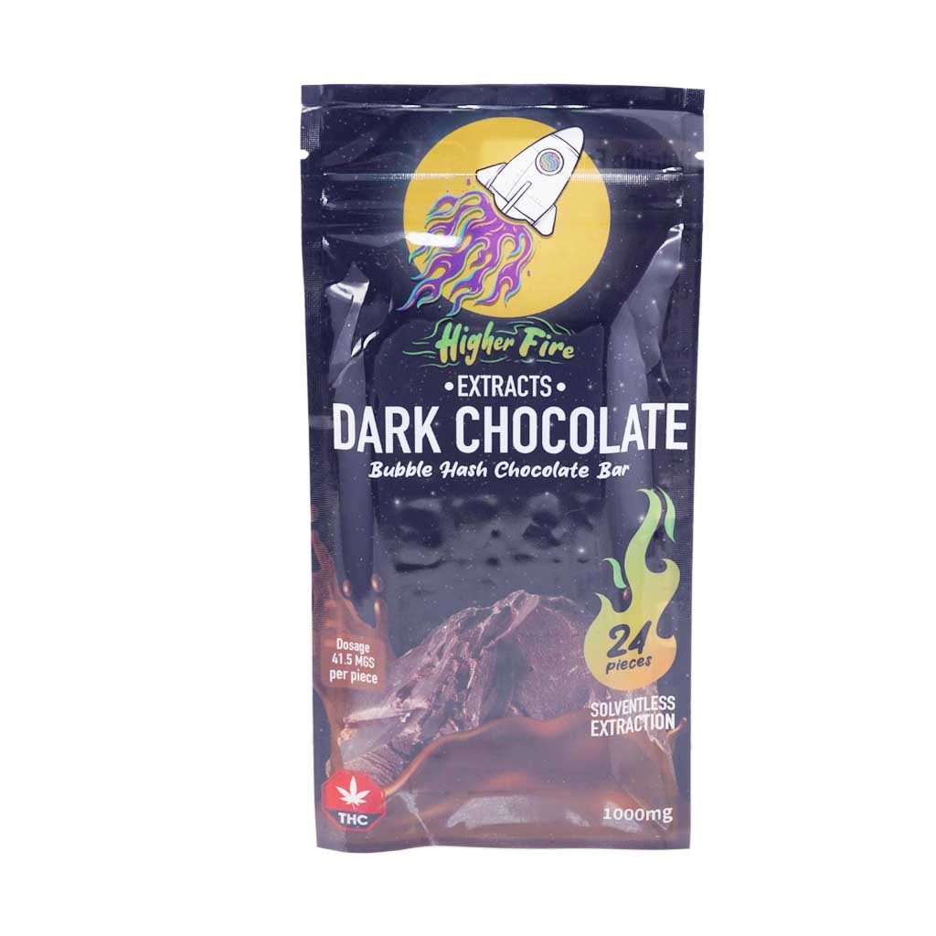Buy Higher Fire Extracts - Bubble Hash Chocolate Bar - Dark 1000mg THC at BudExpressNow Online Shop