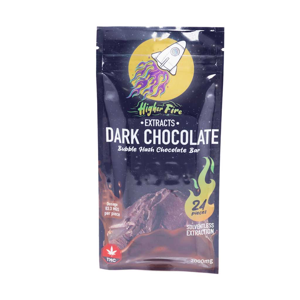 Buy Higher Fire Extracts - Bubble Hash Chocolate Bar - Dark 2000mg THC at BudExpressNow Online Shop