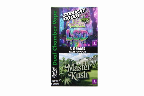 Buy Straight Goods - Dual Chamber Disposable Vape - LSD + Master Kush (3+3 Gram) at BudExpressNow Online Shop Buy Straight Goods - Dual Chamber Disposable Vape - LSD + Master Kush (3+3 Gram) at BudExpressNow Online Shop